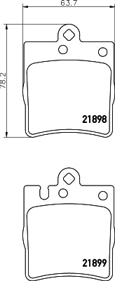 NF PARTS Комплект тормозных колодок, дисковый тормоз NF0008451